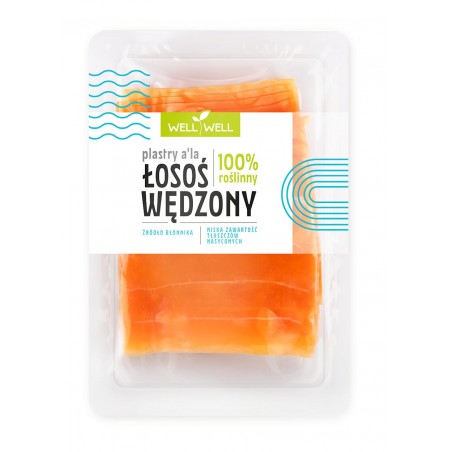 ŁOSOŚ WĘDZONY ROŚLINNY PLASTRY 100 g - WELL WELL
