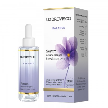 SERUM DO TWARZY NORMALIZUJĄCE I ZWĘŻAJĄCE PORY 30 ml - UZDROVISCO (BALANCE)