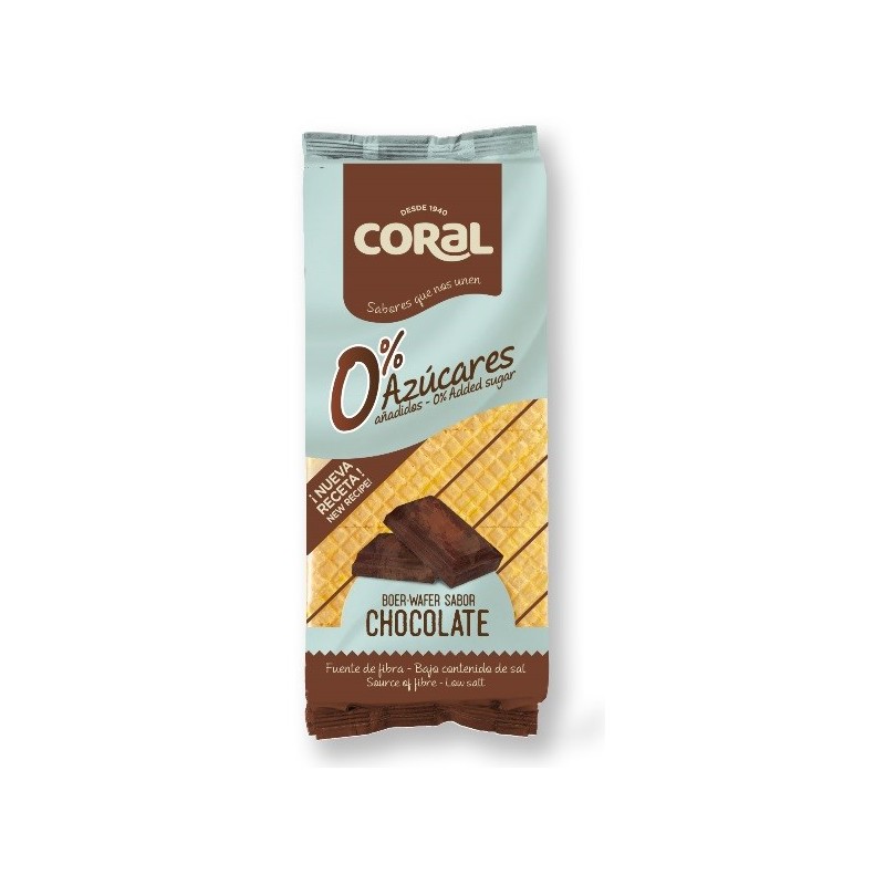 Wafle z kremem kakaowym bez dodatku cukru 150 g