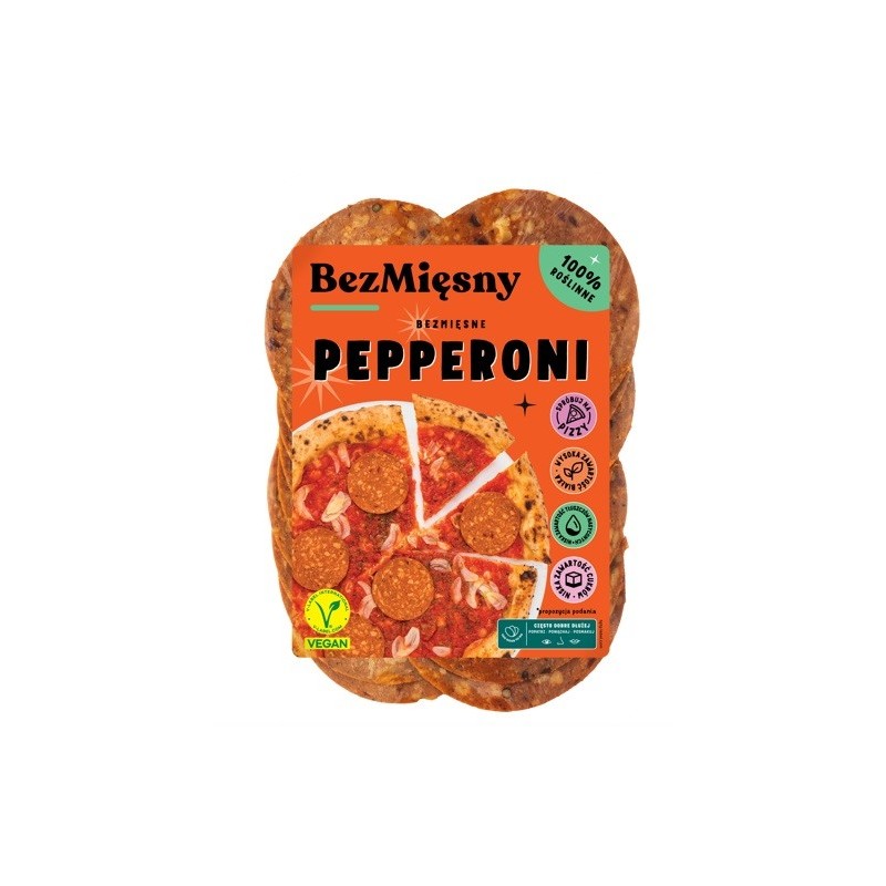 Bezmięsne Pepperoni w plastrach 100g