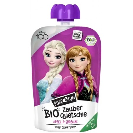 Przecier jabłko- truskawka BIO 100 g Kraina Lodu- Elza i Anna