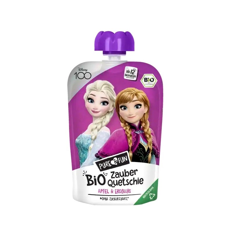 Przecier jabłko- truskawka BIO 100 g Kraina Lodu- Elza i Anna