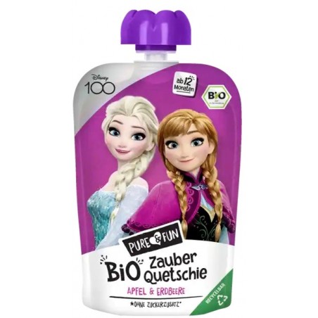 Przecier jabłko- truskawka BIO 100 g Kraina Lodu- Elza i Anna