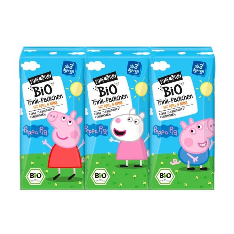 Napój jabłko- gruszka BIO 3 x 200 ml Świnka Peppa