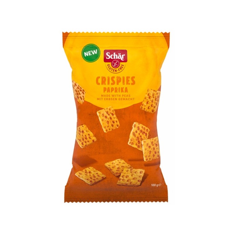 Crispies- przekąska z grochu o smaku paprykowym BEZGL. 100 g