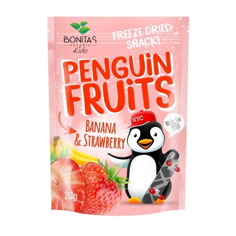 Liofilizowany banan i truskawka BIO 15 g