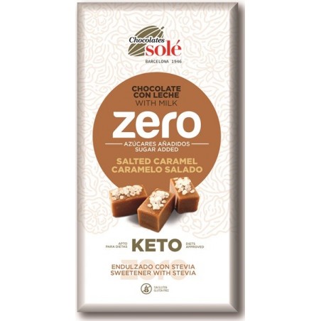 Czekolada mleczna bez dodatku cukru słony karmel ze stewią KETO 100 g