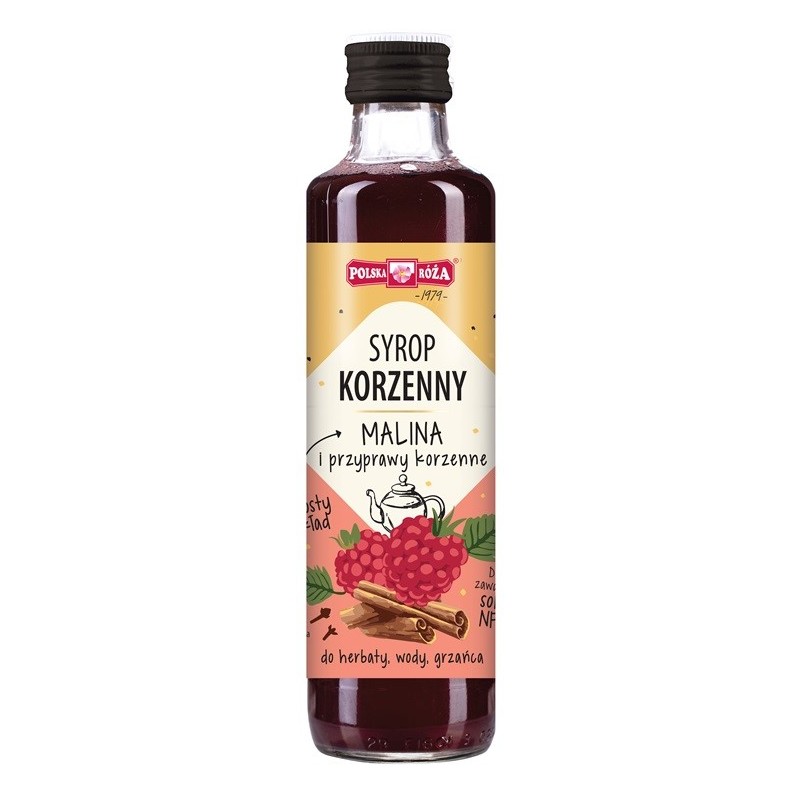 Syrop korzenny Malina i przyprawy korzenne 250ml