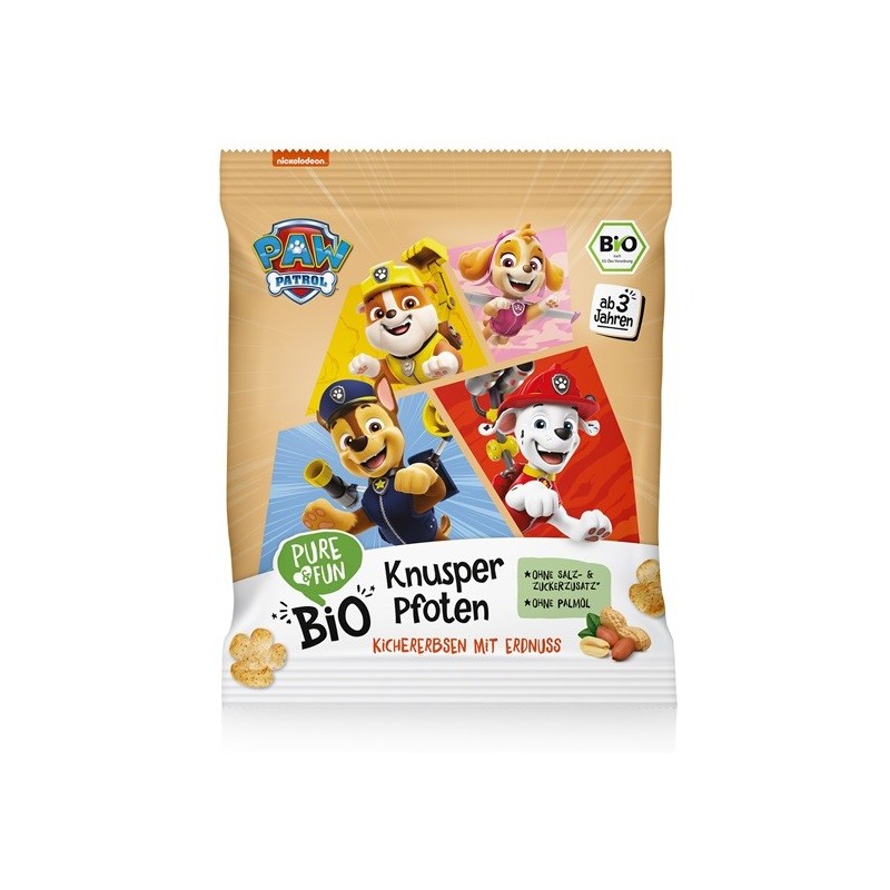 Chrupki z ryżu i ciecierzycy orzechowe BIO 30 g Psi Patrol