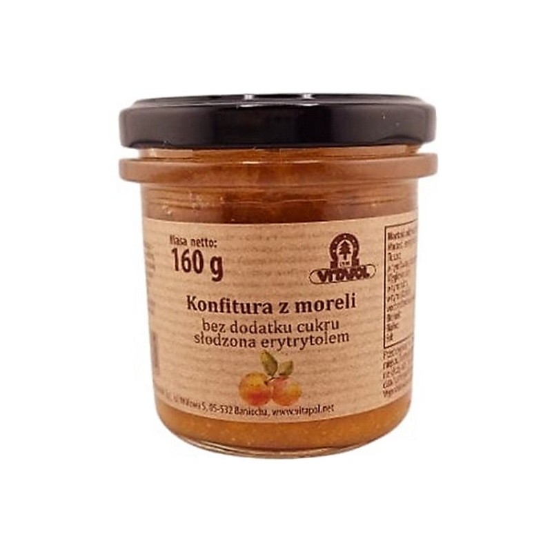 Konfitura z moreli słodzona erytrytolem B/C 160g
