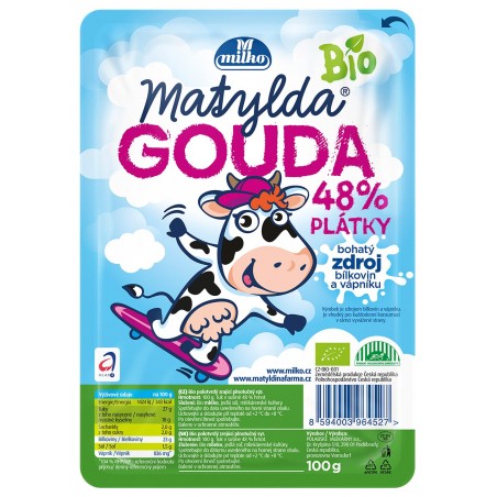 Ser gouda w plastrach 48% tł. BIO 100 g
