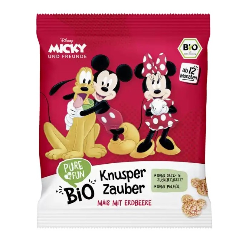 Chrupki kukurydziane truskawkowe BIO 30 g Myszka Miki