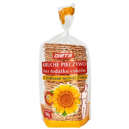 Kruche pieczywo ze słonecznikiem 100g