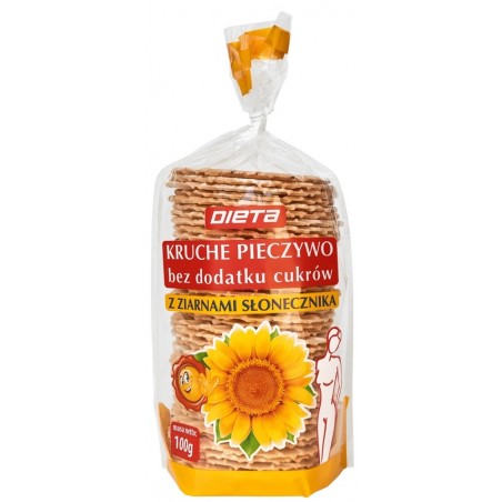 Kruche pieczywo ze słonecznikiem 100g