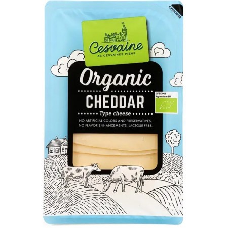 Ser cheddar w plastrach BIO 125 g