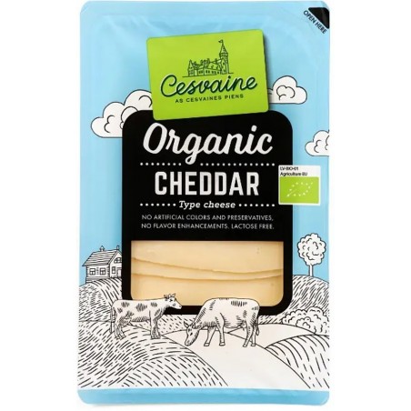 Ser cheddar w plastrach BIO 125 g