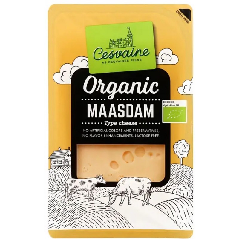 Ser maasdam w plastrach BIO 125 g