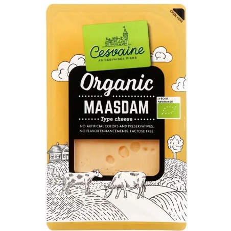 Ser maasdam w plastrach BIO 125 g