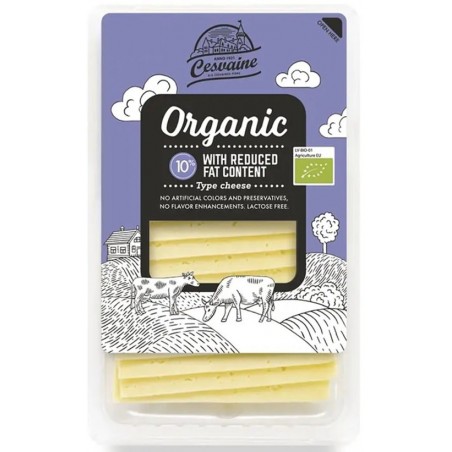 Ser żółty o obniżonej zawartości tłuszczu w plastrach BIO 125 g