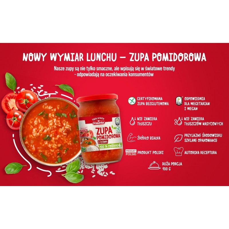 Zupa pomidorowa  z ryżem 700 g