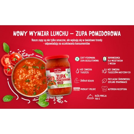 Zupa pomidorowa  z ryżem 700 g