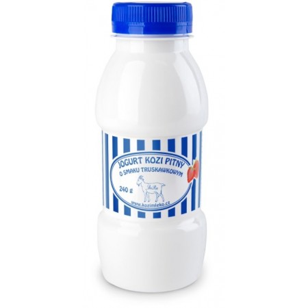 Jogurt kozi pitny truskawkowy 240 g