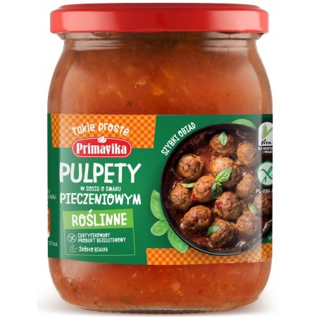 Pulpety roślinne w sosie o smaku pieczeniowym BEZGL. 470g