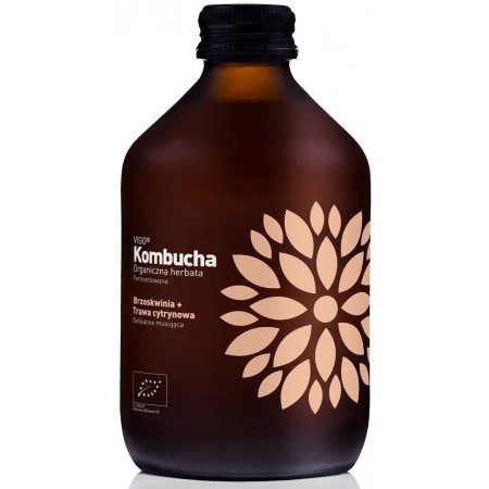 Kombucha Brzoskwinia + Trawa Cytrynowa BIO 330 ml