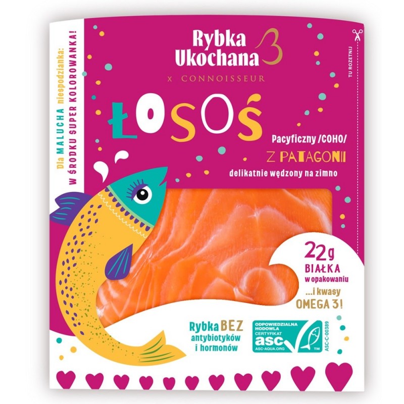 Łosoś pacyficzny delikatnie wędzony 100g