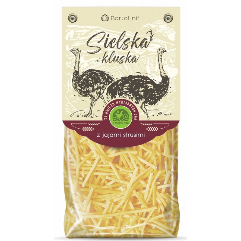 Sielska Kluska durum z jajami strusimi krajanka 250g