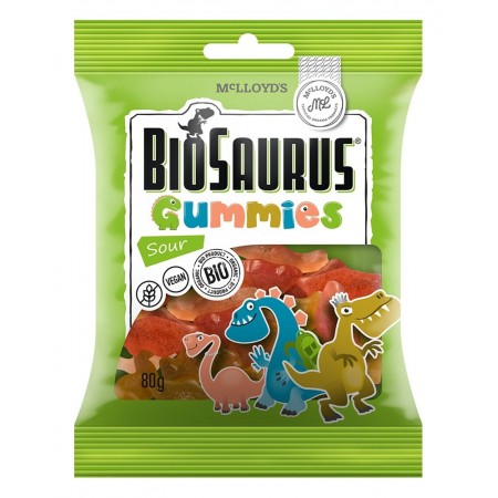 Żelki kwaśne BEZGL. BIO 80 g BioSaurus
