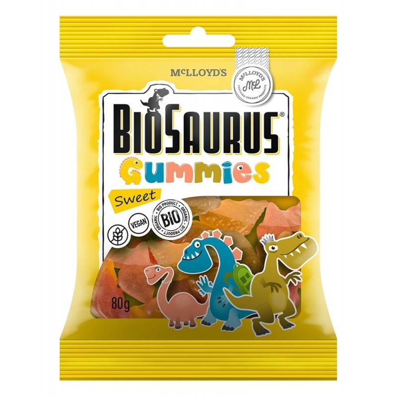 Żelki słodkie BEZGL. BIO 80 g BioSaurus