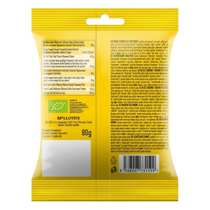Żelki słodkie BEZGL. BIO 80 g BioSaurus