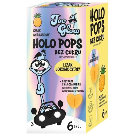 HOLOPOPS lizak lokomocyjny bez cukru (6szt) 36g