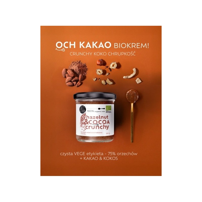 Krem Orzechowo Kakaowy - Crunchy BIO 300 g