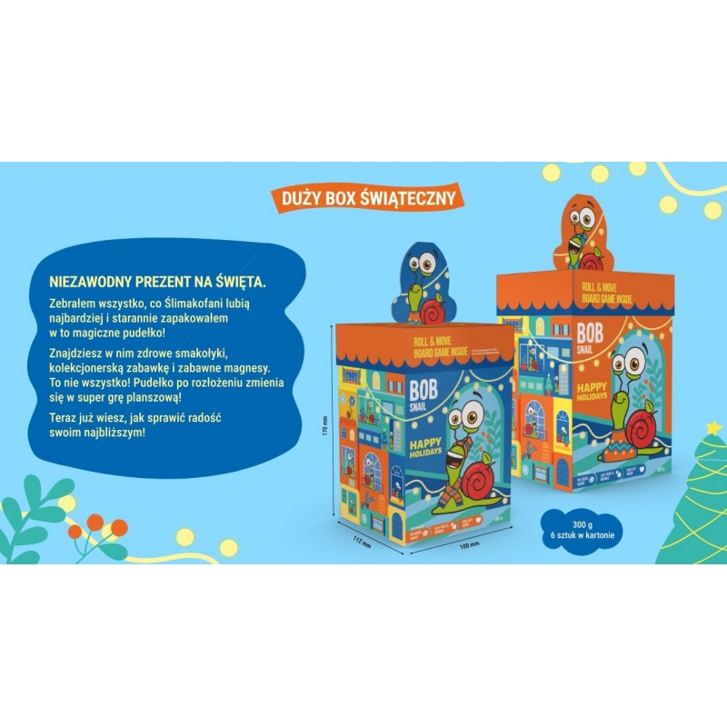 CHRISTMAS BOX  przekąski owocowe z grą i zabawką B/C  300 g