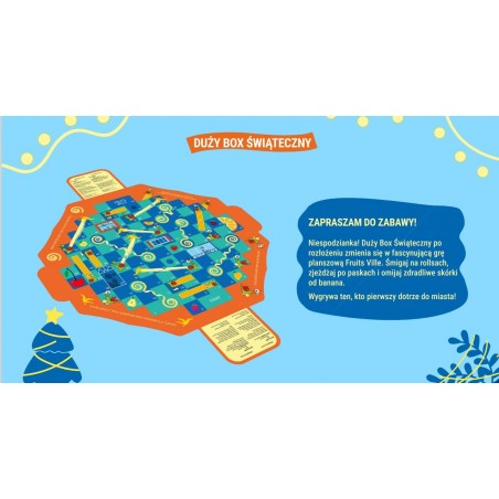 CHRISTMAS BOX  przekąski owocowe z grą i zabawką B/C  300 g