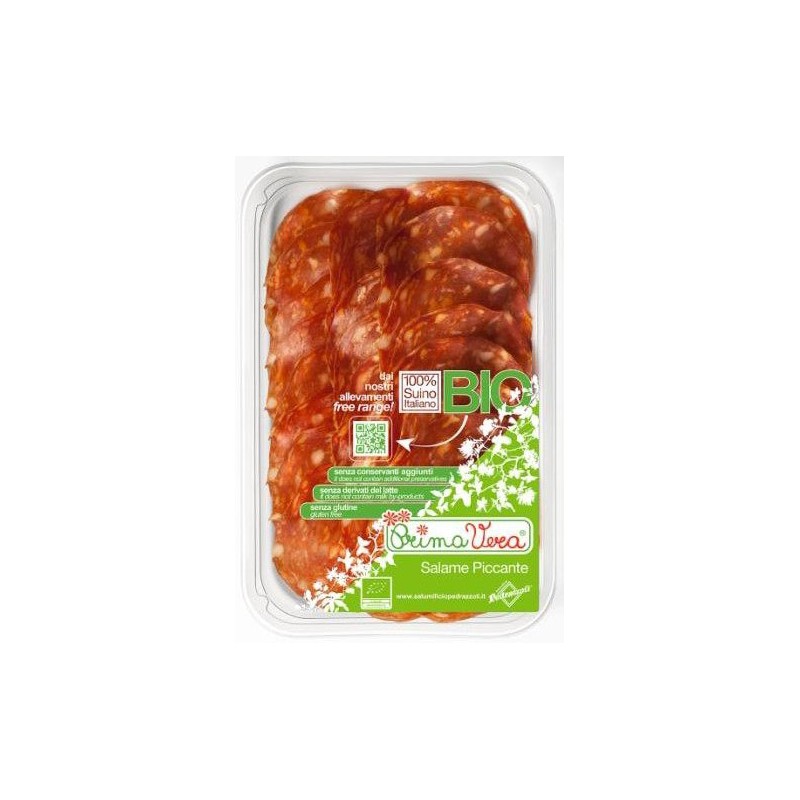 SALAMI PICCANTE PLASTRY BEZGLUTENOWE BIO 70 g - PRIMAVERA