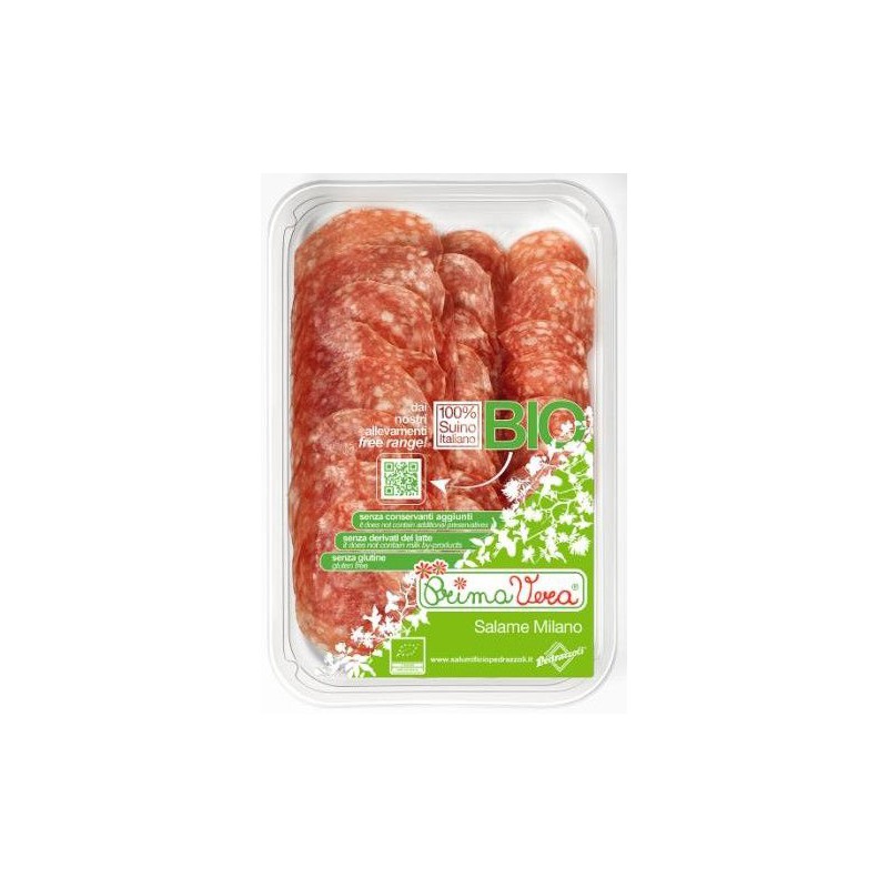 SALAMI MILANO PLASTRY BEZGLUTENOWE BIO 70 g - PRIMAVERA