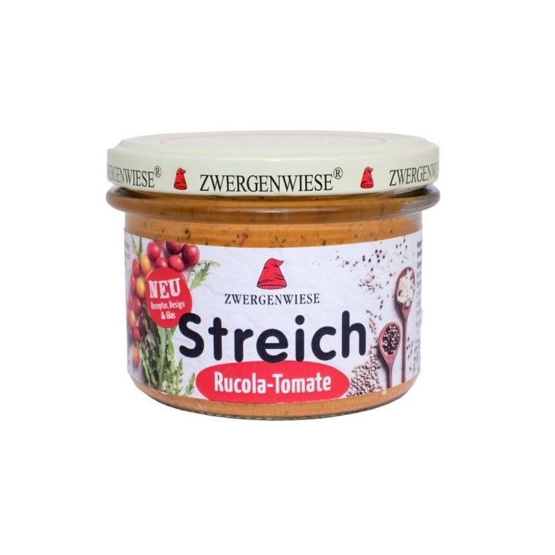 PASTA SŁONECZNIKOWA Z RUKOLĄ I POMIDORAMI BEZGLUTENOWA BIO 180 g - ZWERGENWIESE