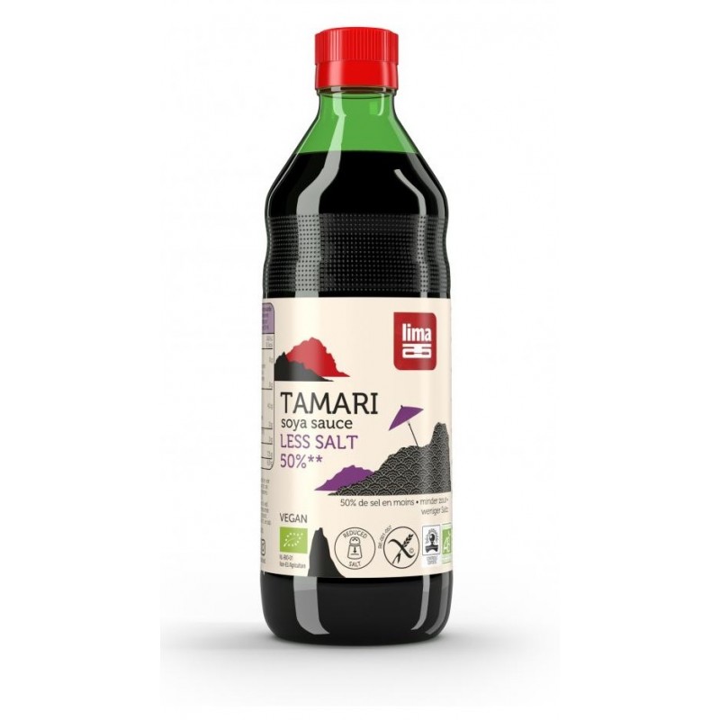 SOS SOJOWY TAMARI 50 % MNIEJ SOLI BEZGLUTENOWY BIO 500 ml - LIMA