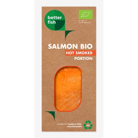 ŁOSOŚ ATLANTYCKI WĘDZONY NA GORĄCO PORCJA BIO 100 g (KOPERTA) - BETTER FISH