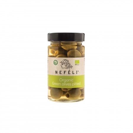 OLIWKI ZIELONE BEZ PESTEK W ZALEWIE BIO 295 g (140 g) - NEFELI