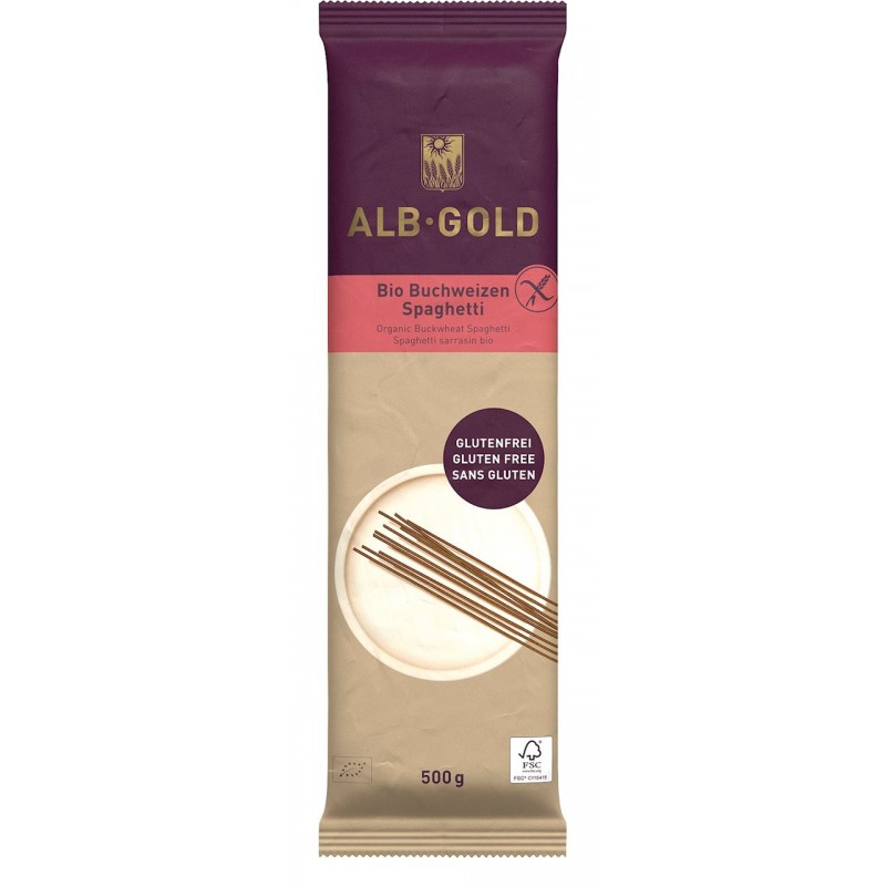 MAKARON (GRYCZANY) SPAGHETTI BEZGLUTENOWY BIO 500 g - ALB GOLD (ALB NATUR)