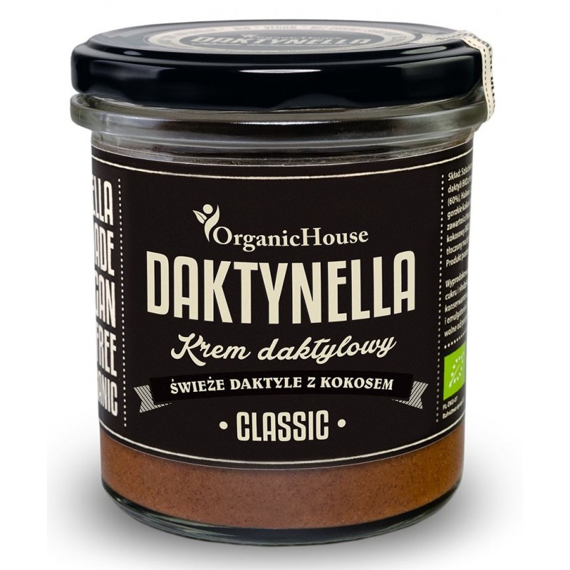 KREM KOKOSOWO - DAKTYLOWY CLASSIC BEZGLUTENOWY BIO 280 g - ORGANIC HOUSE (DAKTYNELLA)