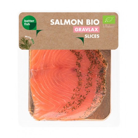ŁOSOŚ ATLANTYCKI PLASTRY GRAVLAX Z KOPREM BIO 100 g - BETTER FISH