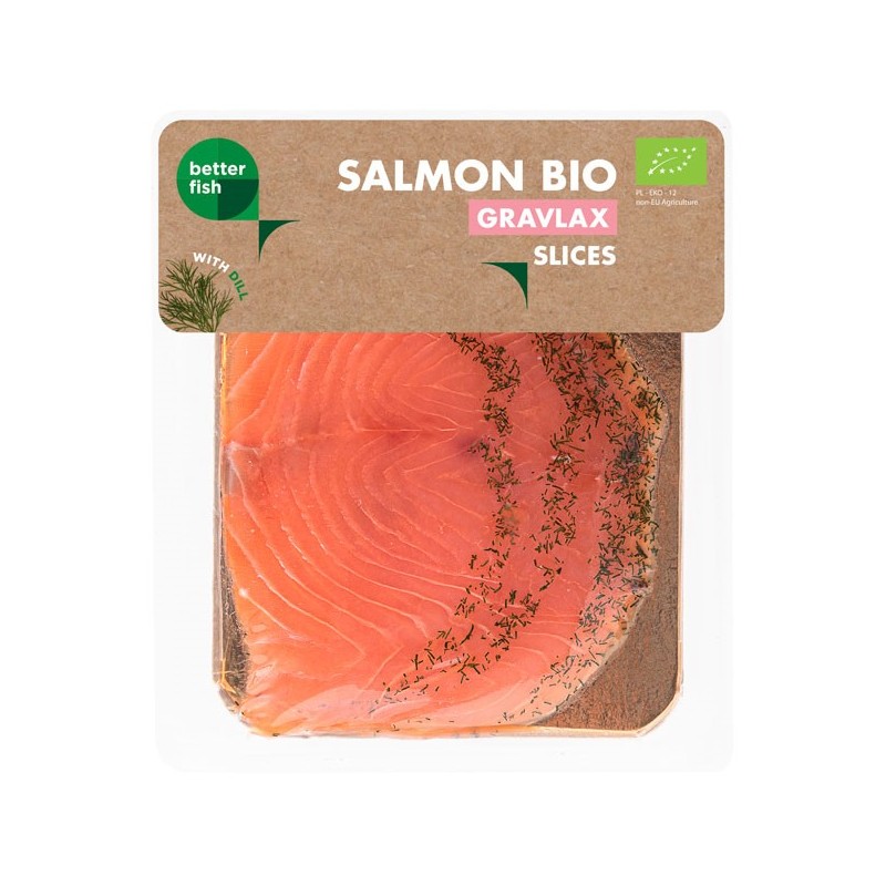 ŁOSOŚ ATLANTYCKI PLASTRY GRAVLAX Z KOPREM BIO 100 g - BETTER FISH