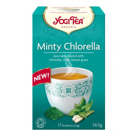 HERBATKA MIĘTOWA Z CHLORELLĄ (MINTY CHLORELLA) BIO (17 x 2 g) 34 g - YOGI TEA