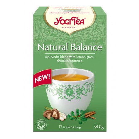 HERBATKA NATURALNA RÓWNOWAGA Z SHIITAKE (NATURAL BALANCE) BIO (17 x 2 g) 34 g - YOGI TEA