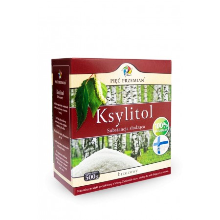KSYLITOL 500 g (PUDEŁKO PAPIEROWE) - PIĘĆ PRZEMIAN
